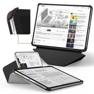 MOFT Dynamic Folio Case iPad Air 13 M2 M3 M4‎ Magnetic Stand 20+ Angles Gray